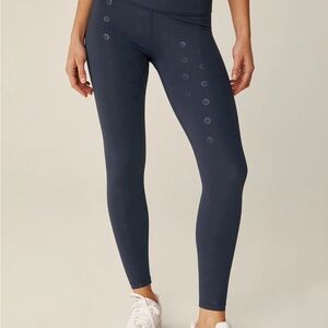 Beyond Yoga Navy Happy Face PowerShine High Waisted Midi Legging
